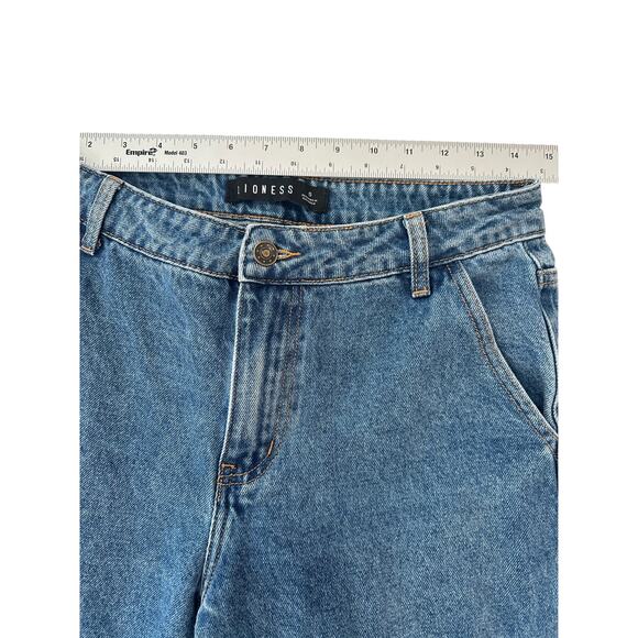 Lioness Wide Leg Seam Detail Medium Wash Blue Jeans Sz Small Australia 28x31 - Picture 7 of 12